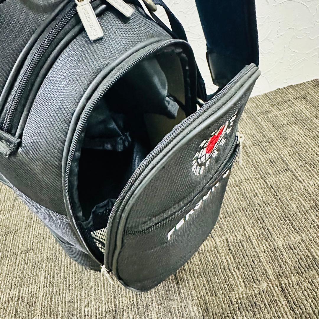 PERSON’S ゴルフバッグブラック 6分割収納 カラフルロゴ入り パーソンズ