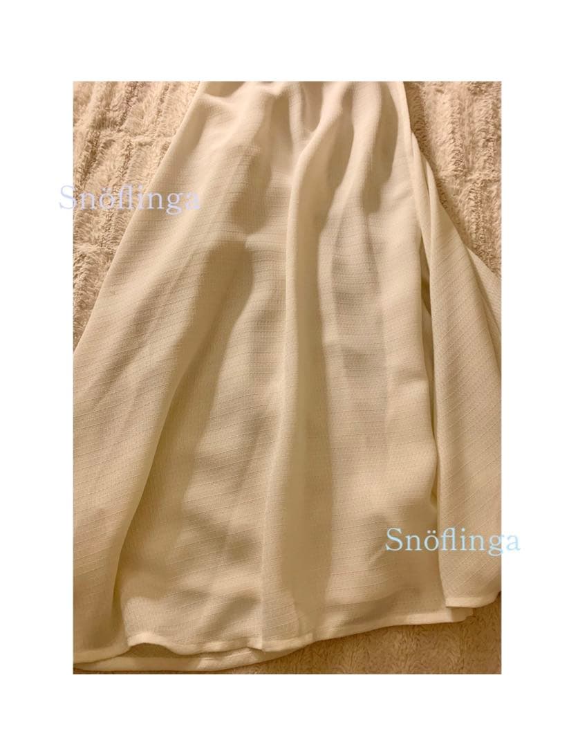 リネン　開衿　シャツワンピース　ロング