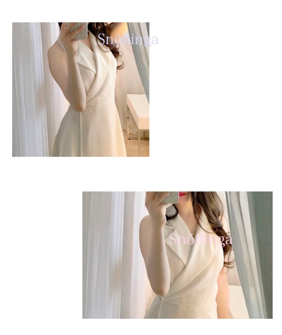 リネン　開衿　シャツワンピース　ロング