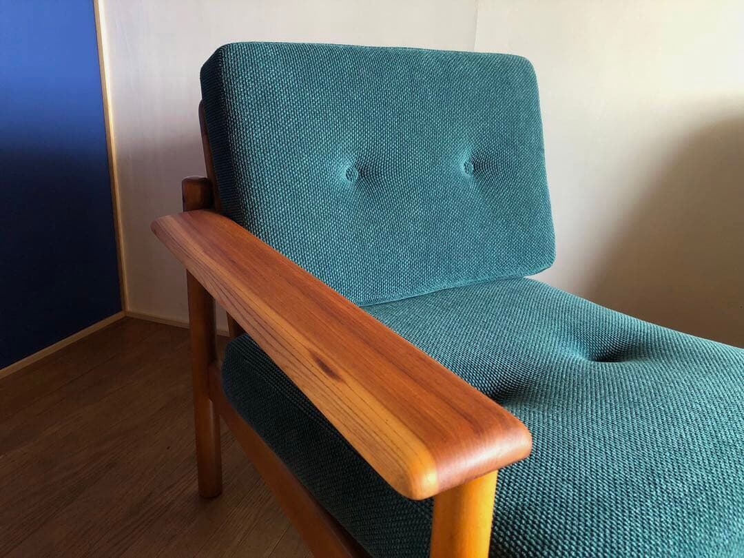 ヴィンテージ コスガ 3人掛け セパレート リビングソファ 北欧インテリア 欅材