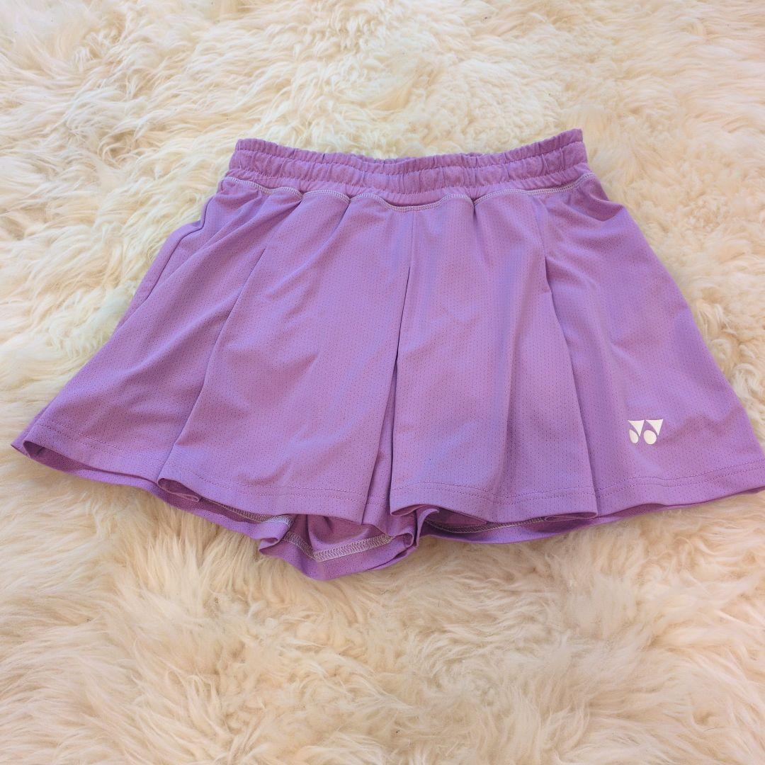 ヨネックスYONEX　テニス用紫色ストライプセットアップLサイズ