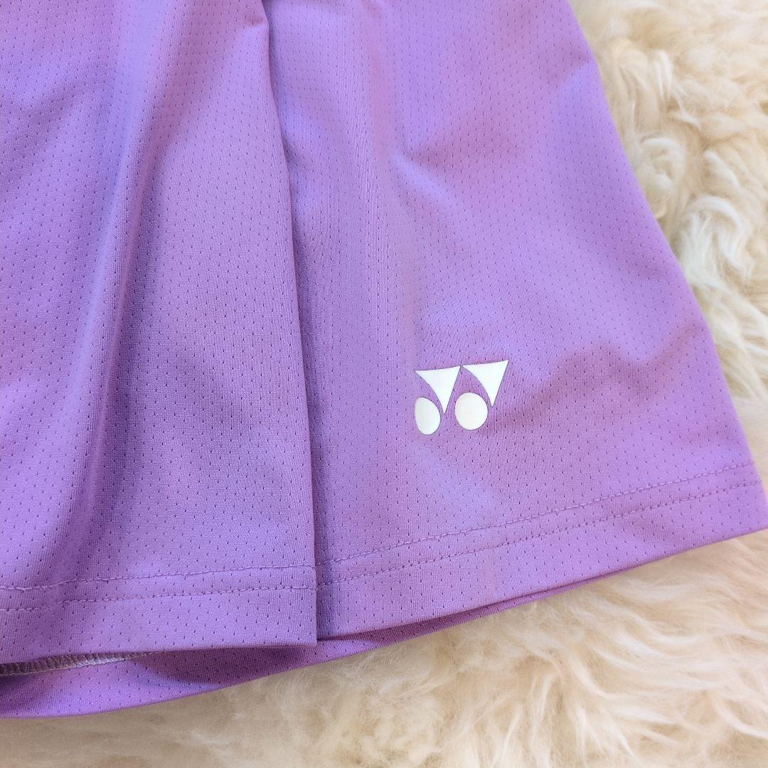 ヨネックスYONEX　テニス用紫色ストライプセットアップLサイズ