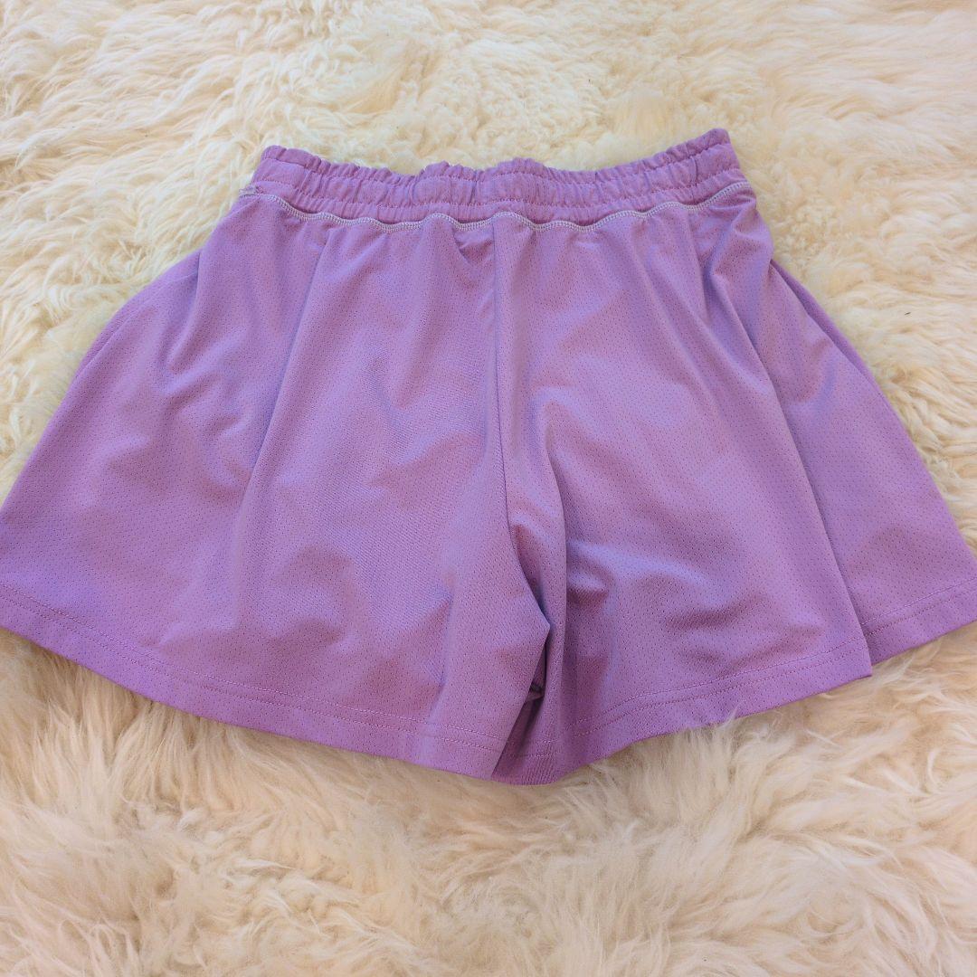 ヨネックスYONEX　テニス用紫色ストライプセットアップLサイズ