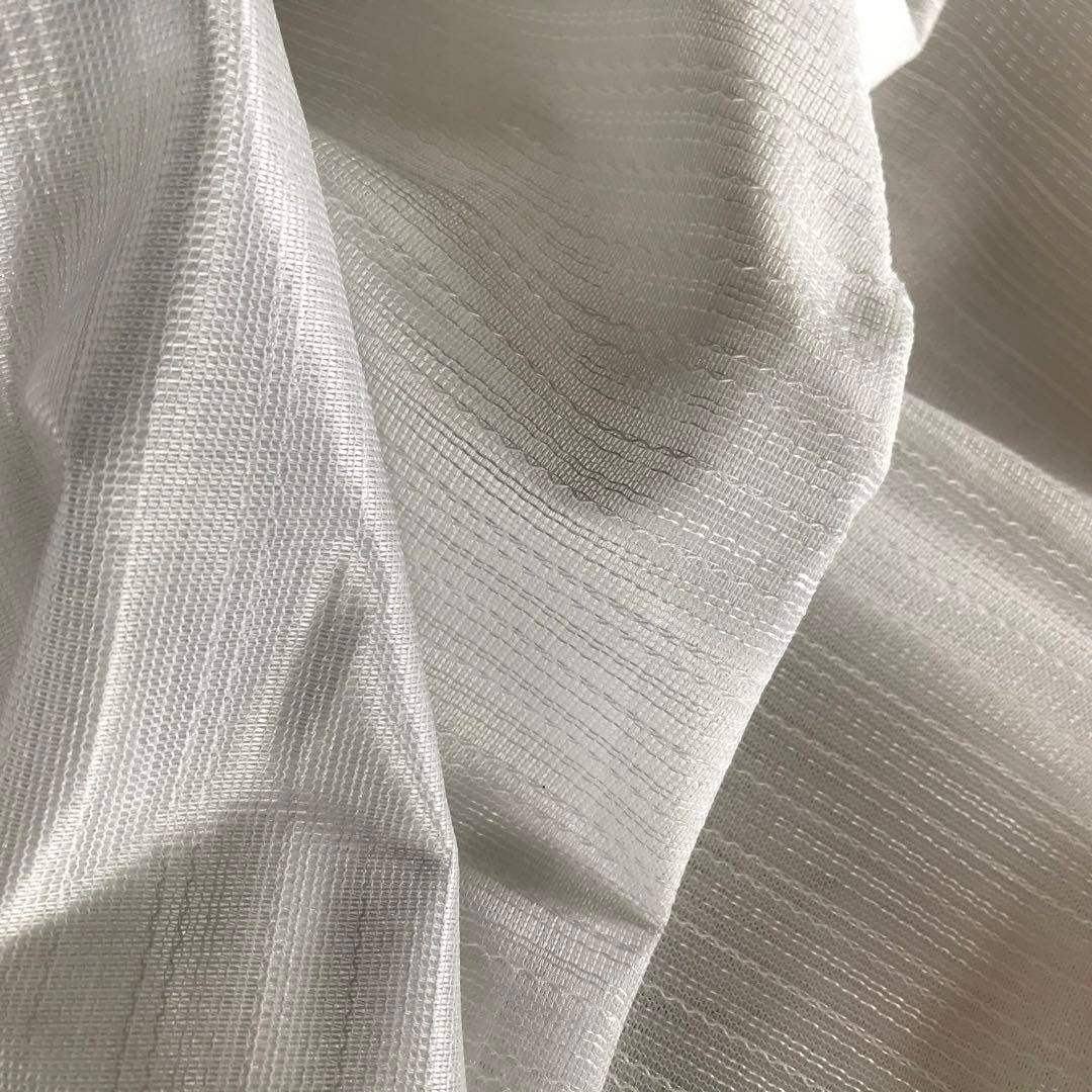 ミラーレースカーテン　ホワイト　幅150cm×丈198cm2枚