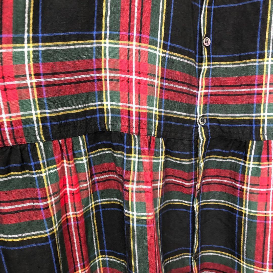 完売品✤ichi Antiquites︎ リネンタータンチェックワンピース