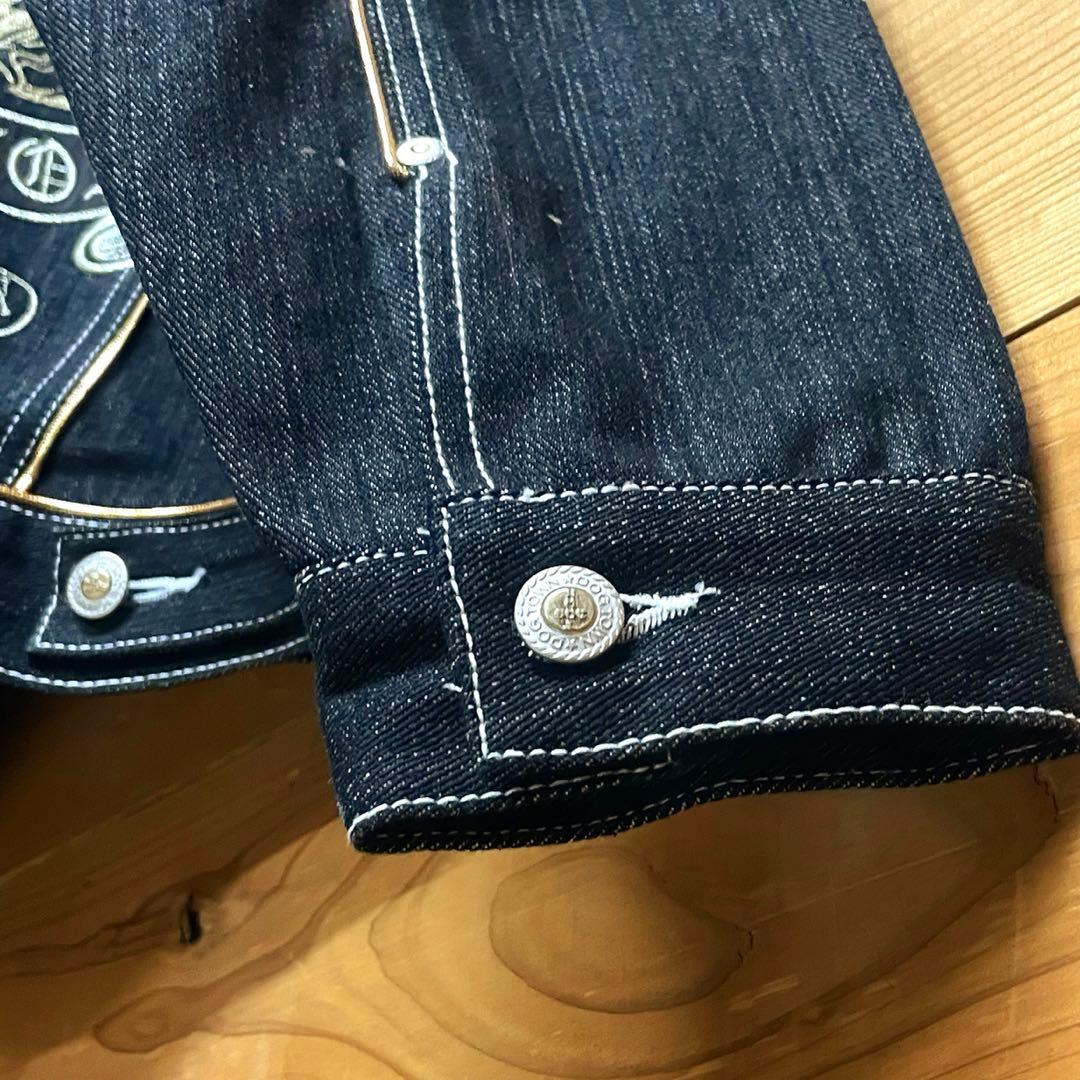 ド派手⭐︎ 金刺繍 DOGTOWN ブラックドラゴン デニム Gジャン XL 龍