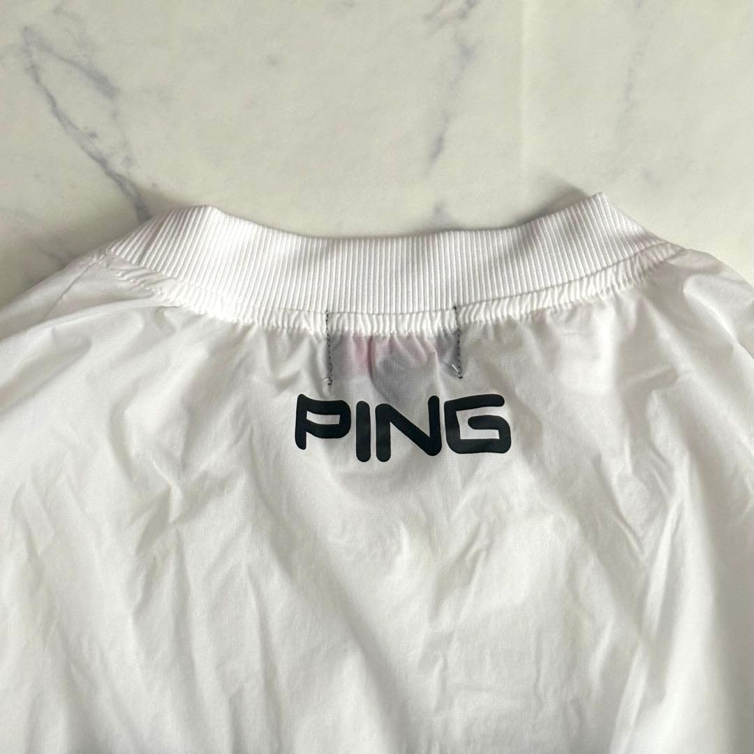 【美品】PING ピン ゴルフ コーデュラ ナイロン プルオーバー 白 L 希少