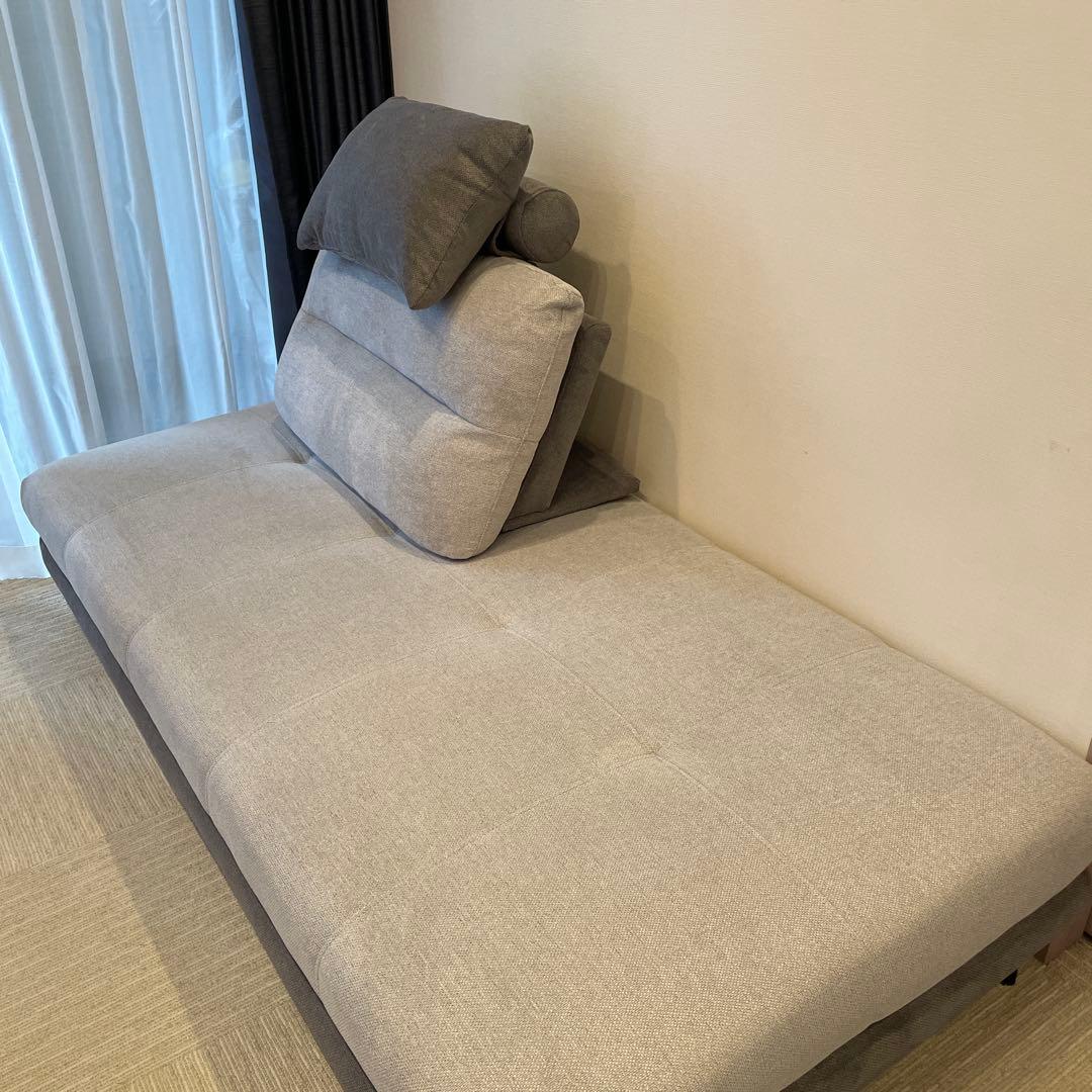 【美品】ニトリ　布張りソファベッド(MB07 GY) 3人掛け （最終値下げ）