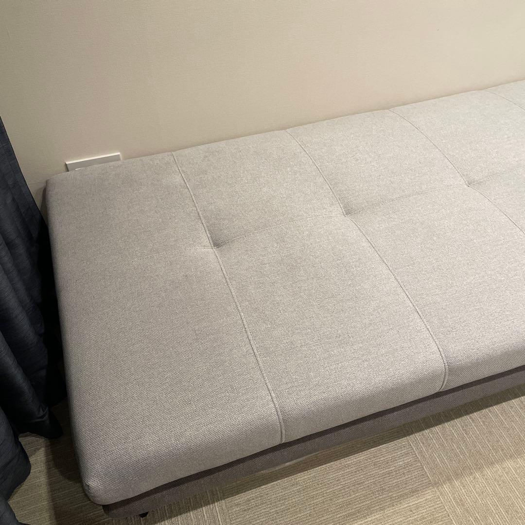 【美品】ニトリ　布張りソファベッド(MB07 GY) 3人掛け （最終値下げ）