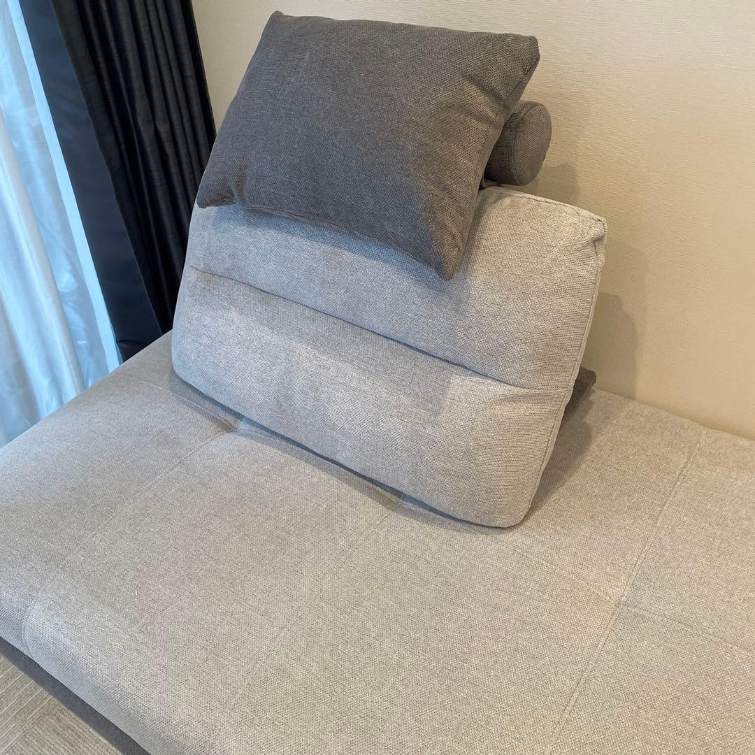 【美品】ニトリ　布張りソファベッド(MB07 GY) 3人掛け （最終値下げ）