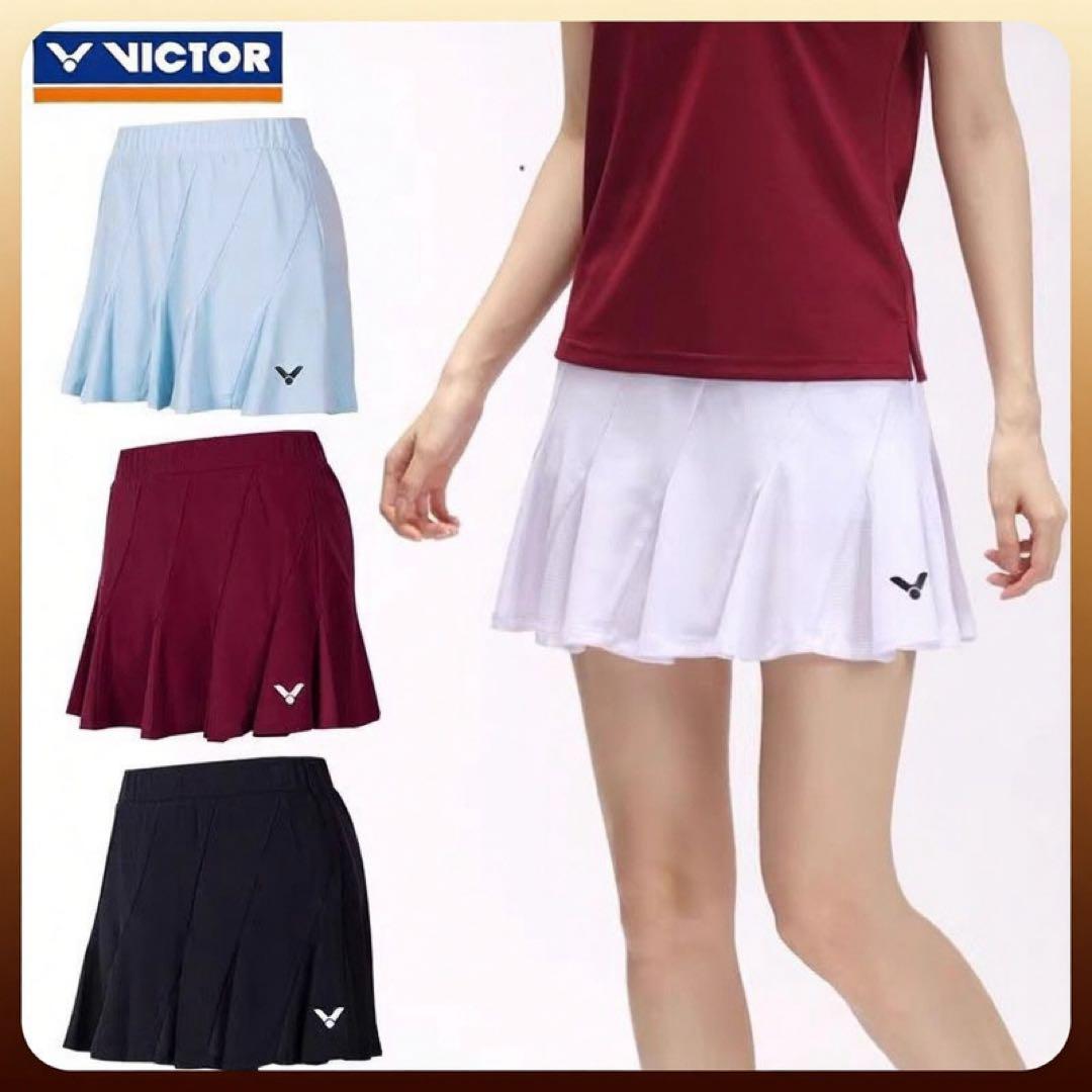 VICTORバドミントンウエア　レディースLサイズ　シャツ スカート 上下セット