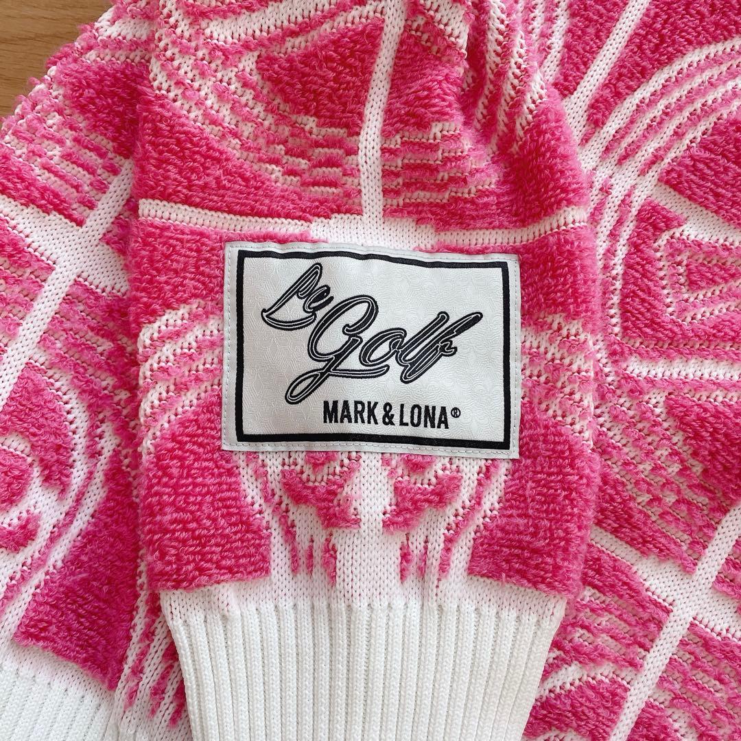 MARK & LONA ピンクニットスカルセーター 38