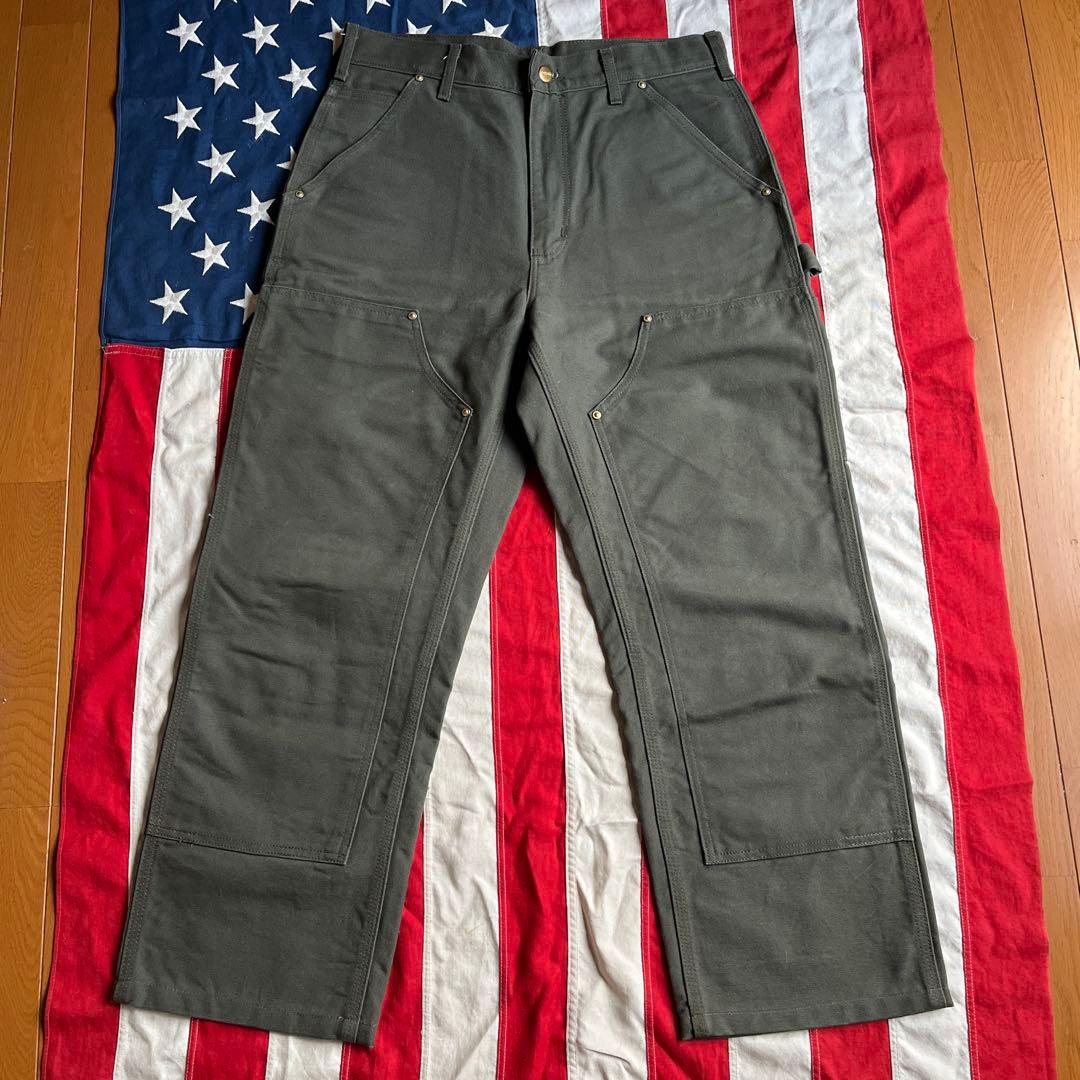00s カーハート ダブルニー ペインターパンツ W31 モスグリーン USA製