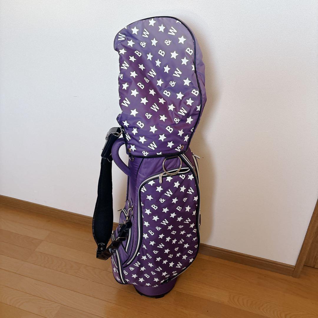 K459 BLACK & White キャディバッグ レディース