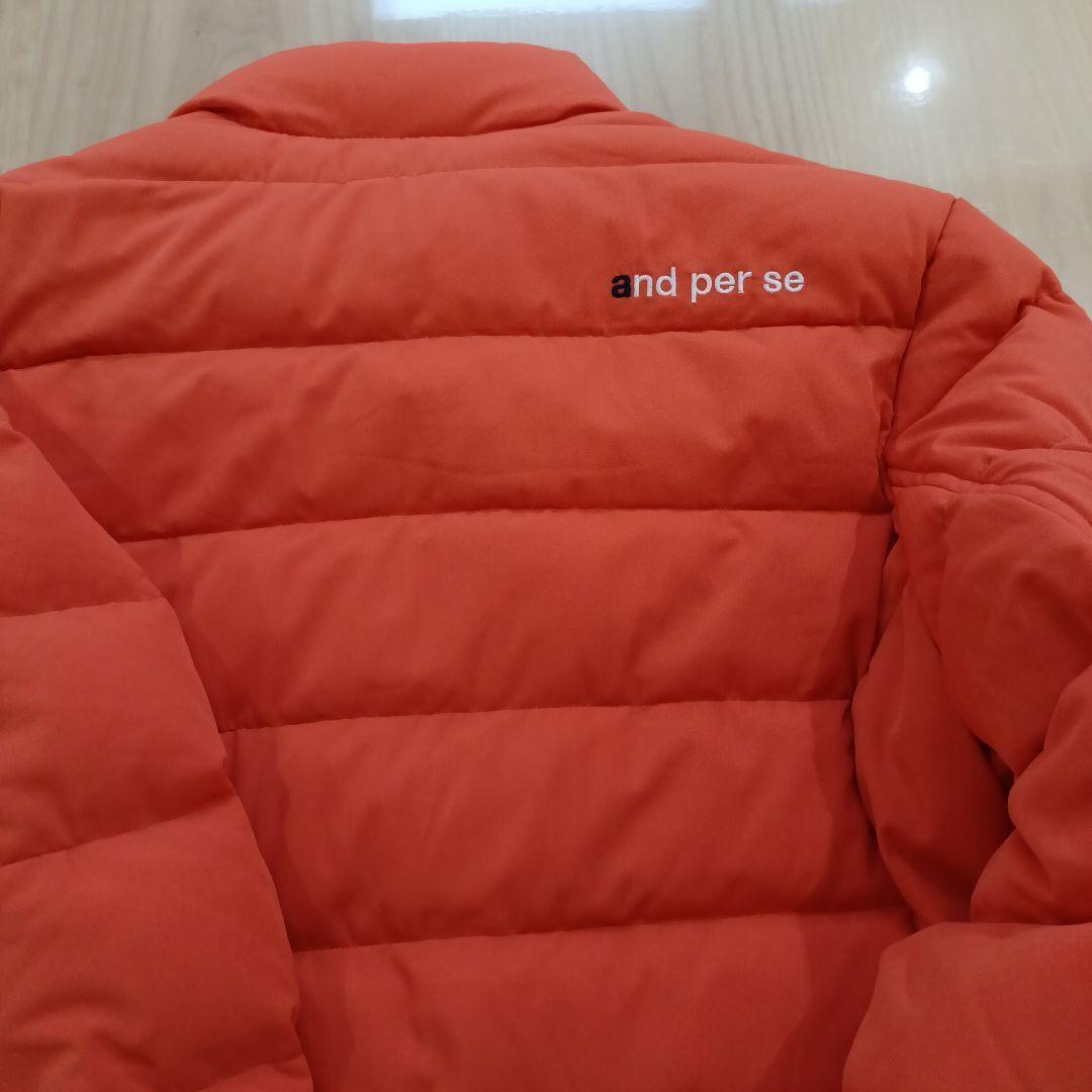 アンパスィ　and per se 　オレンジ　メンズダウンジャケット M　ゴルフ