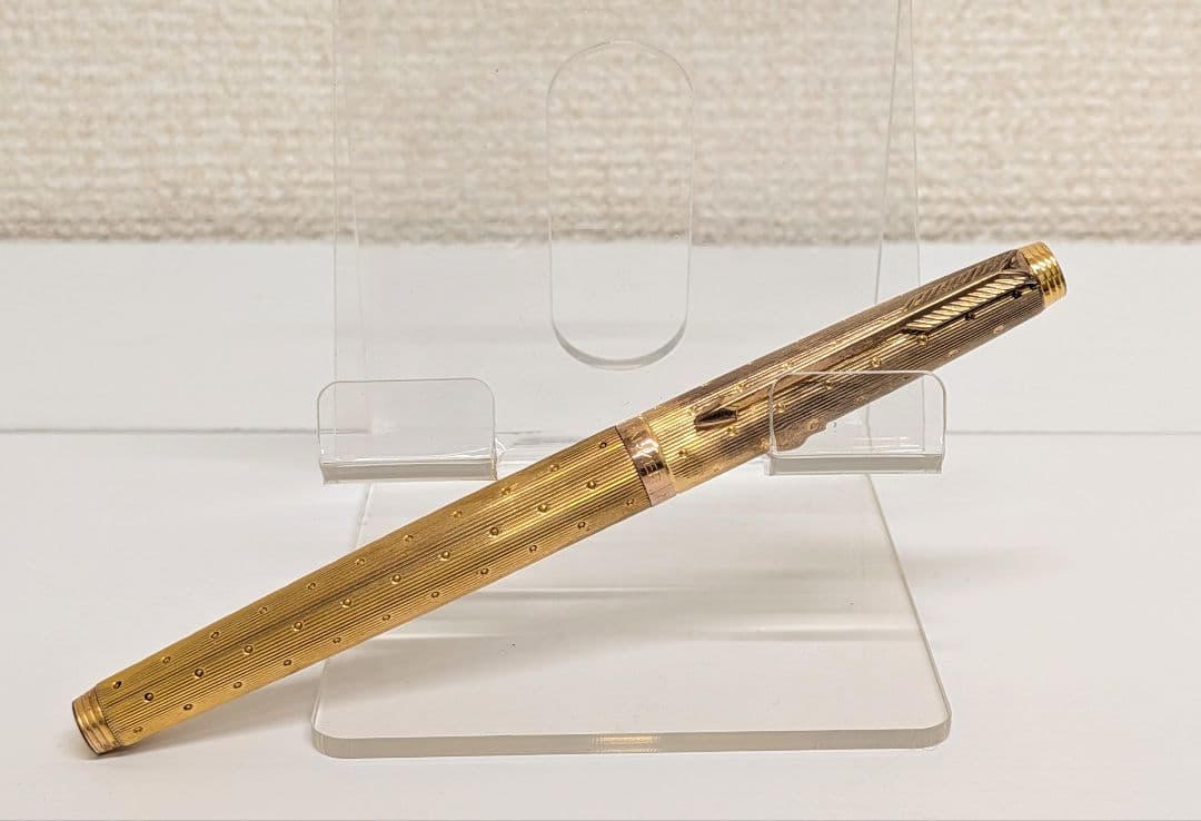 PARKER 20μ 万年筆 MADE IN FRANCE ゴールド×ドット