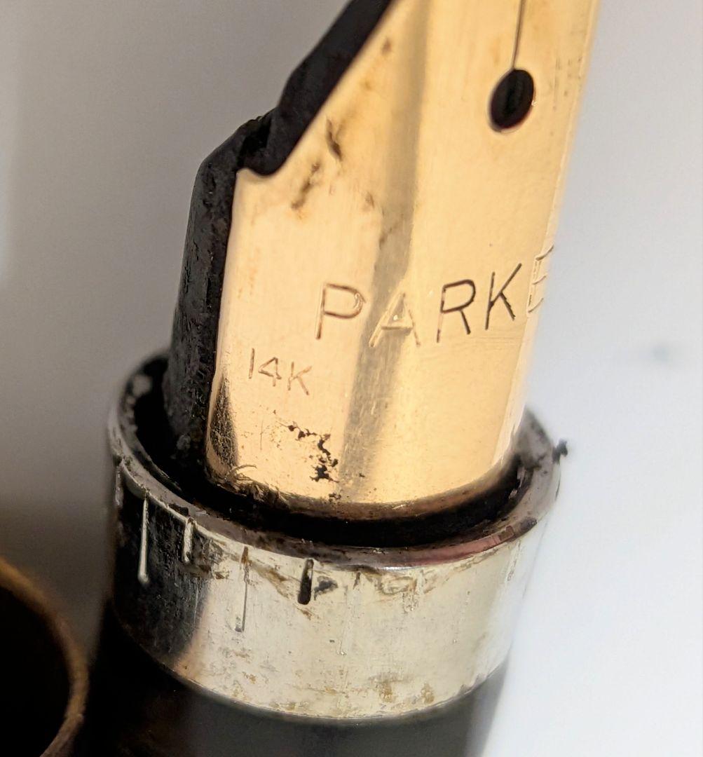 PARKER 20μ 万年筆 MADE IN FRANCE ゴールド×ドット