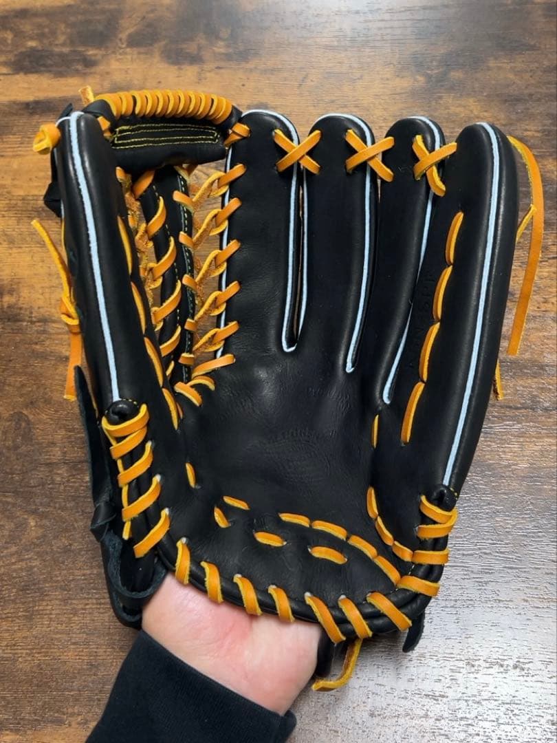 久保田スラッガー軟式グローブ 黒/オレンジ オールラウンド