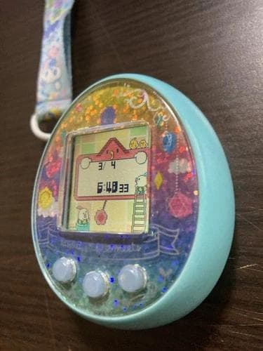 【動作確認済】バンダイ　たまごっちみーつ　ファンタジー　ブルー　ストラップ付