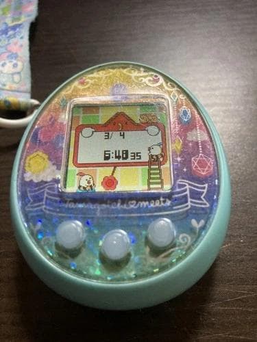 【動作確認済】バンダイ　たまごっちみーつ　ファンタジー　ブルー　ストラップ付