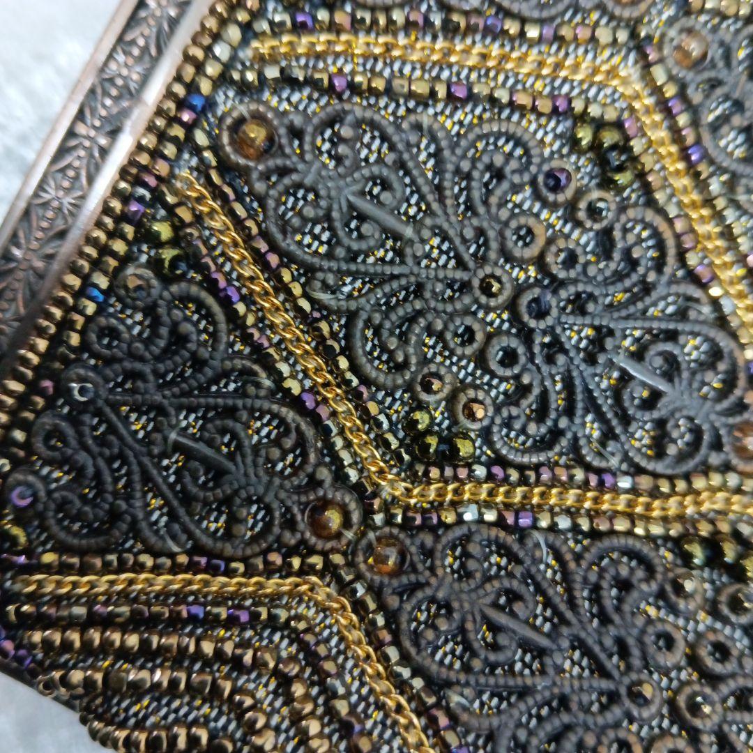 ルミーはしもと 総ビーズ ハンドバッグ 皇室御用達