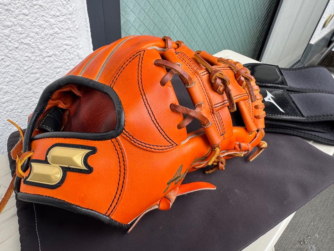 【ブラック＆オレンジ】SSK 一般軟式内野手用グラブ