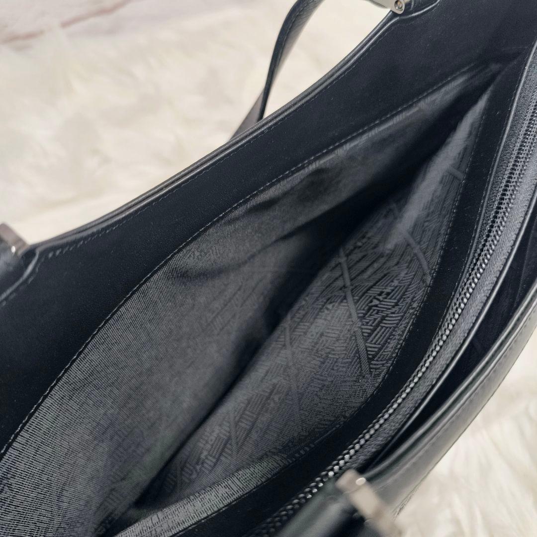 【極美品】印傳屋　変わり市松柄　ハンドバッグ　フォーマルバッグ　黒漆×黒革