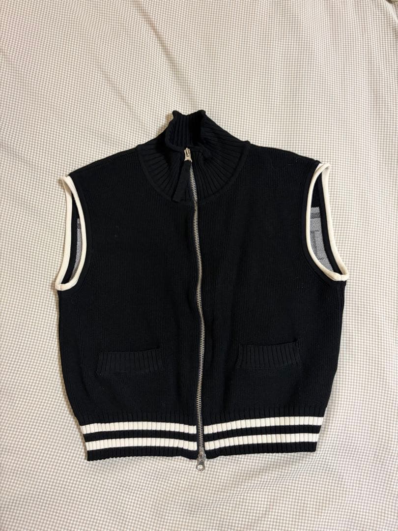 Matin Kim ニットベスト S ブラック