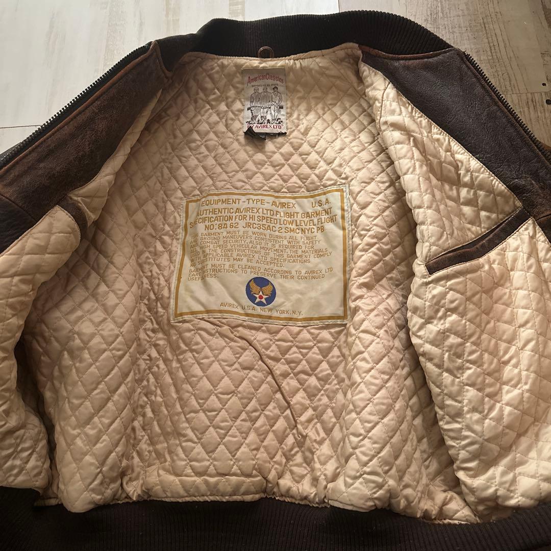 AVIREX アヴィレックス　アーチロゴ　80s レザージャケット　本革　S