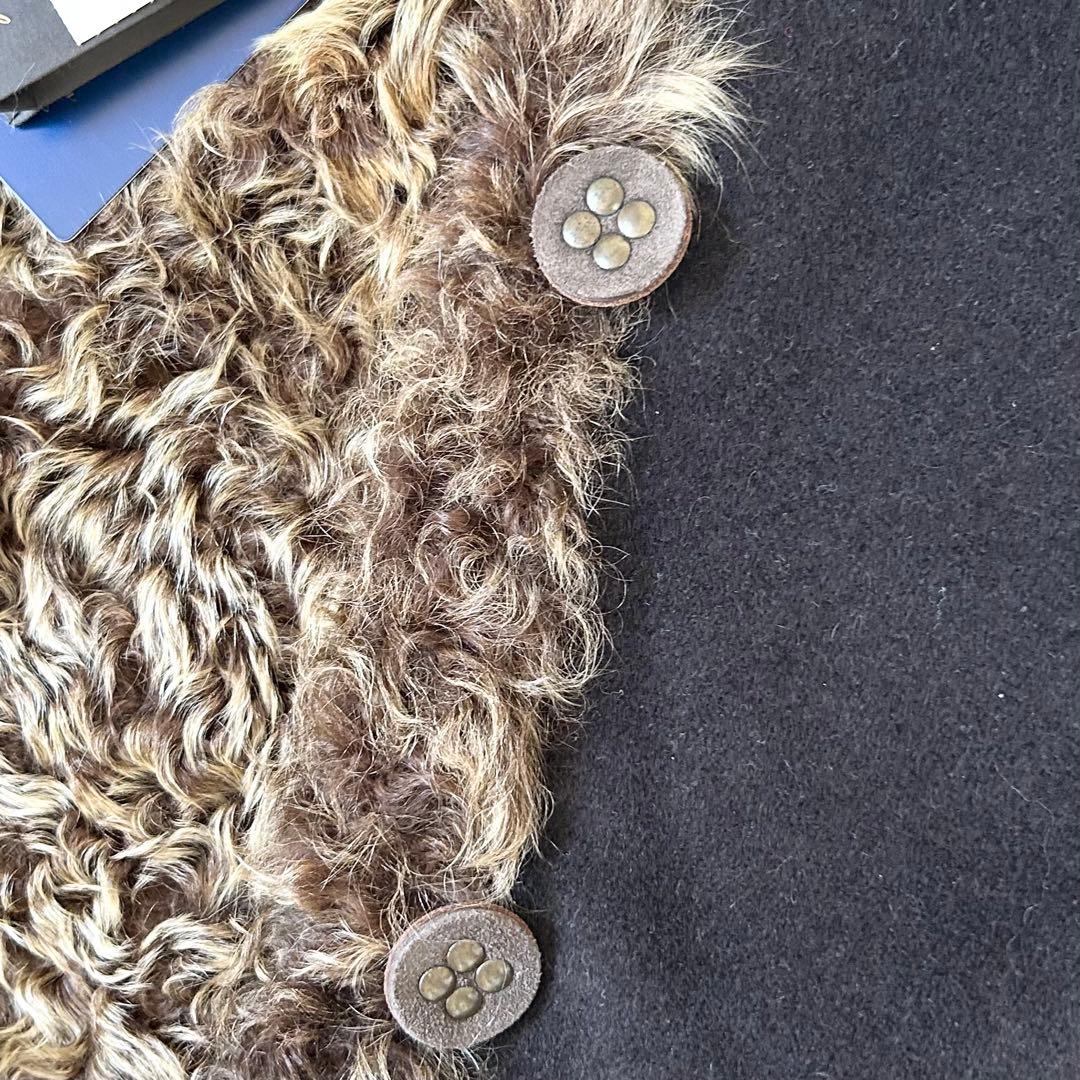 【新品タグ付】DELBA デルバ リアルファーポンチョ アルパカ ラムレザー