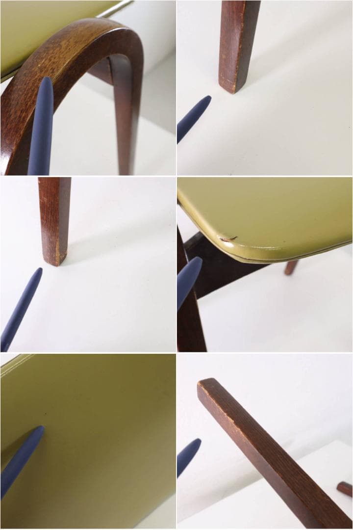 3脚まとめ買い2 秋田木工 IDC大塚 No.202 剣持勇 ライトグリーン