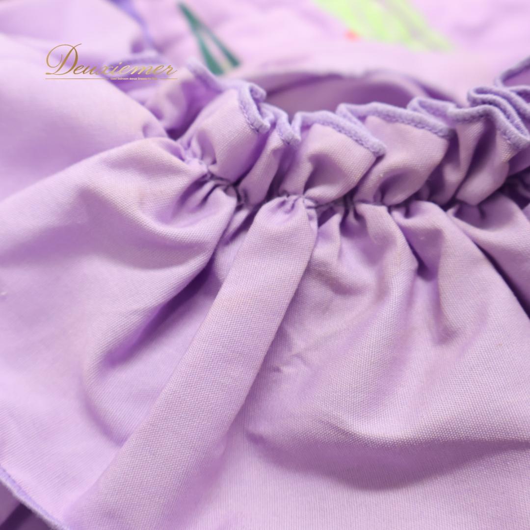 【フラダンス衣装】パープル Paondor ワンピース ドレス 紫 オレンジ 緑