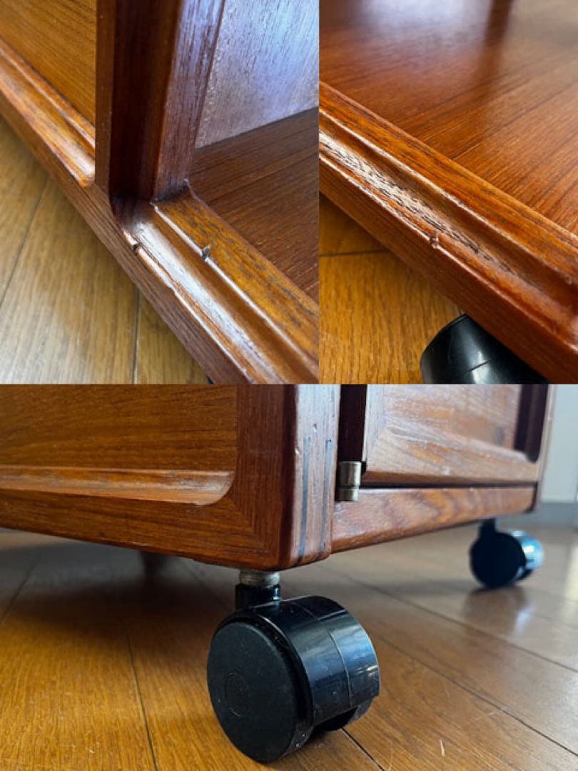 ヴィンテージ　チーク　ワゴン　ミッドセンチュリー　レトロモダン　北欧　モダン