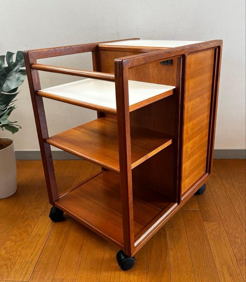 ヴィンテージ　チーク　ワゴン　ミッドセンチュリー　レトロモダン　北欧　モダン