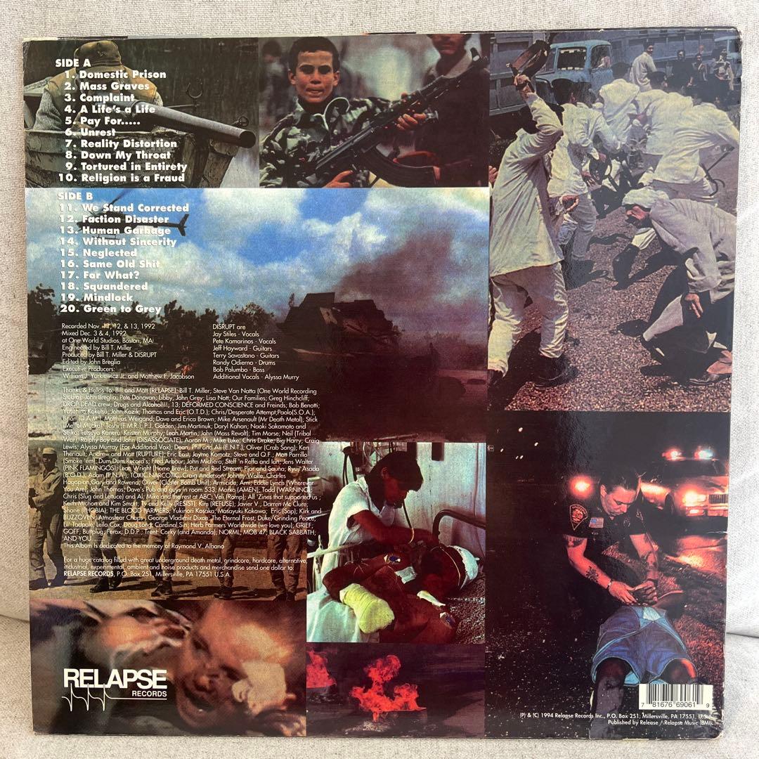 激レア DISRUPT / Unrest LP クラスト パンク ハードコア
