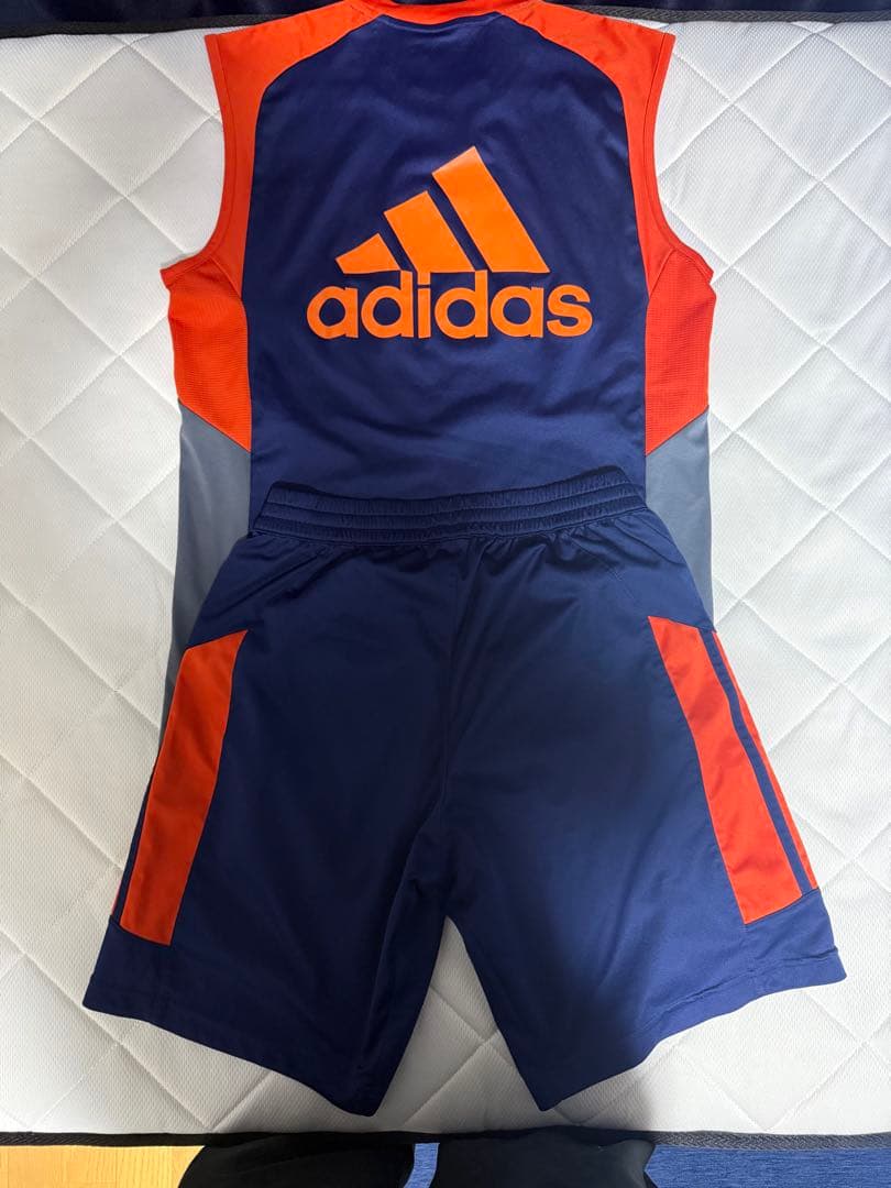 ✨adidas✨ラグビータンクトップ短パンセット ネイビー/オレンジ　Mサイズ