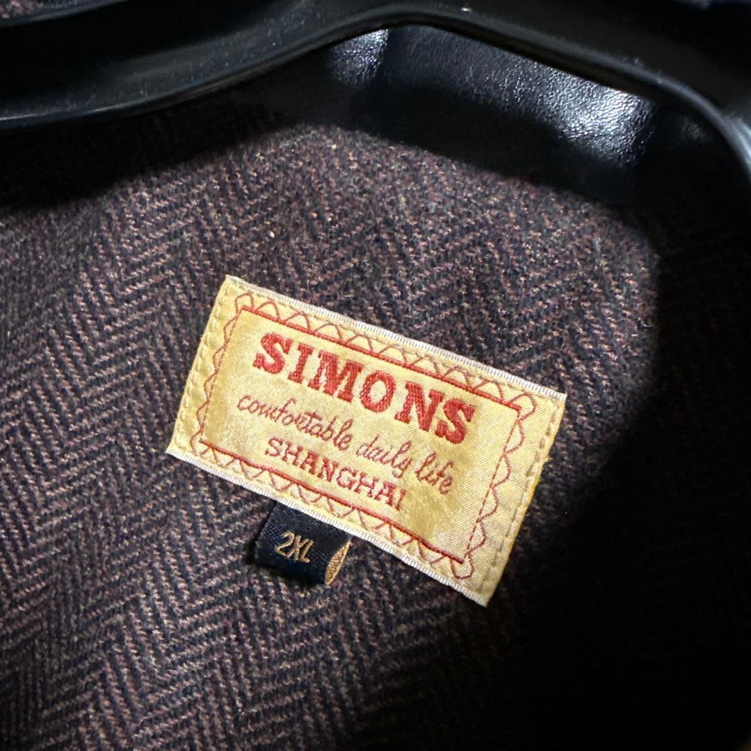 SIMONS シモンズ 馬革 茶芯 ライダースジャケット ホースレザー