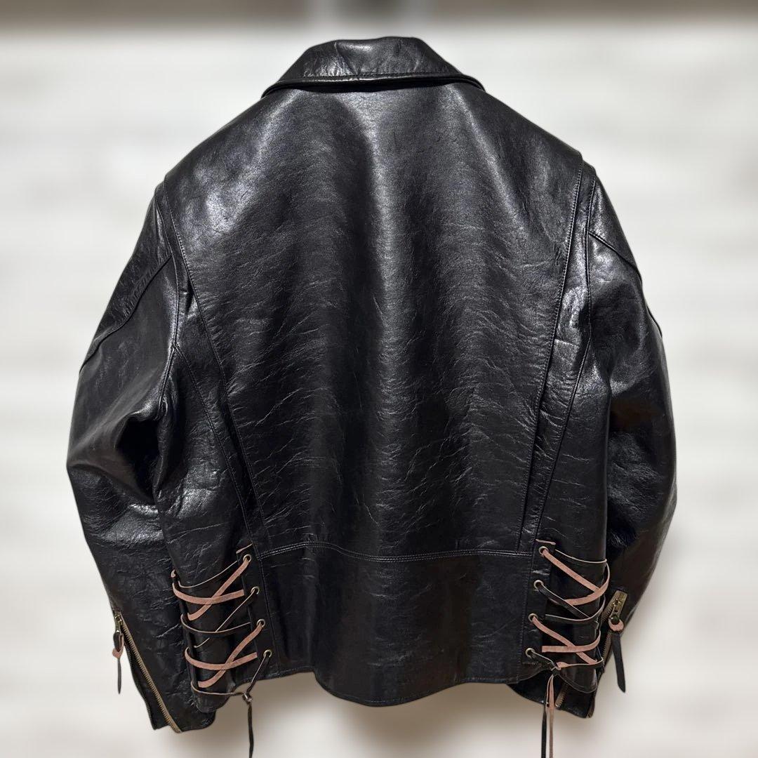 SIMONS シモンズ 馬革 茶芯 ライダースジャケット ホースレザー