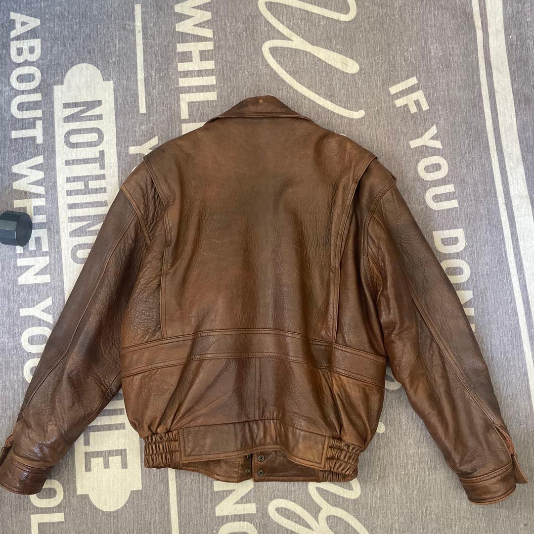 ULC ブラウンレザーボンバージャケット