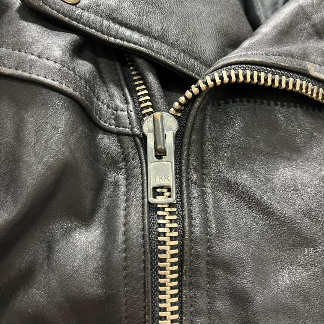 80s ヴィンテージ ダブルライダースジャケット 本革 古着 アメジャン