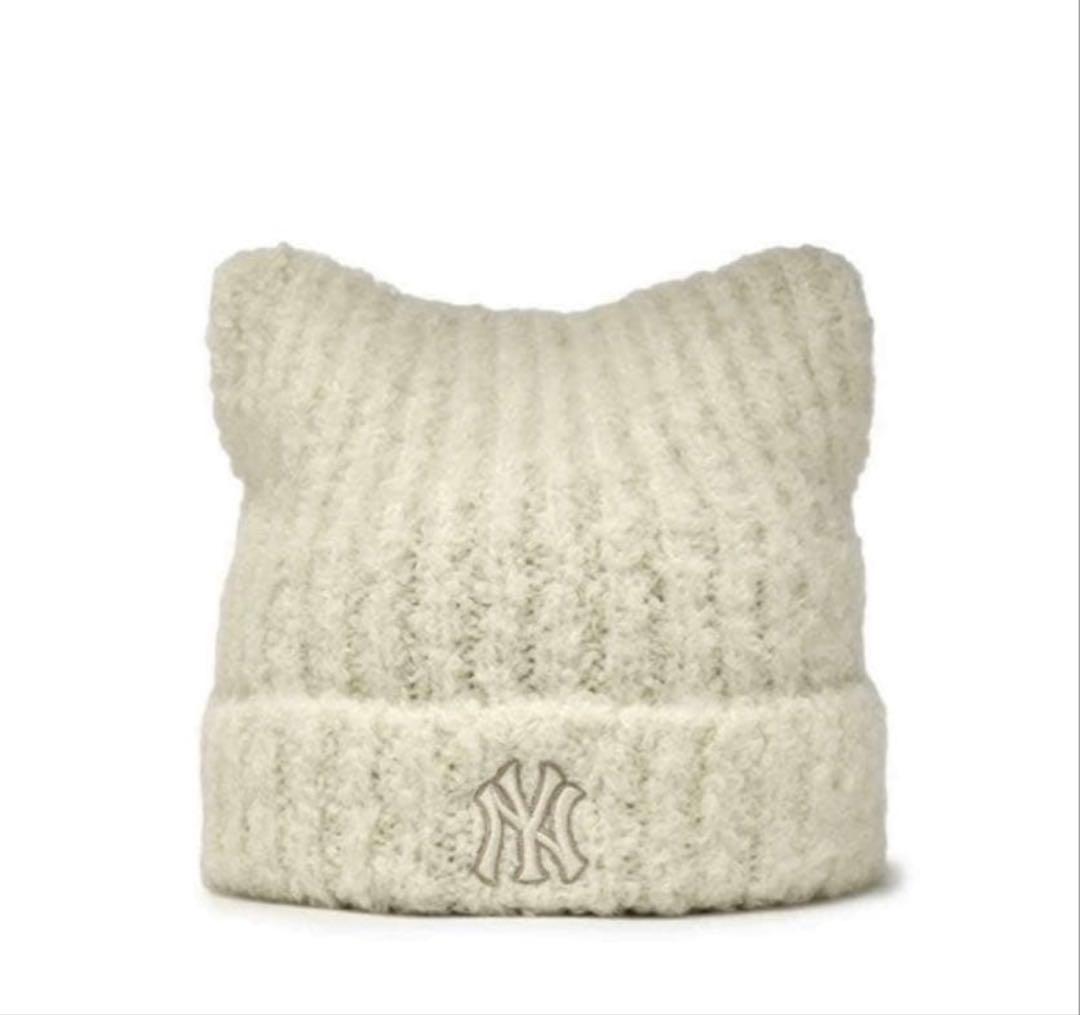 MLB 韓国限定　韓国　人気　aespa エスパ　カリナ　猫耳　ニット帽