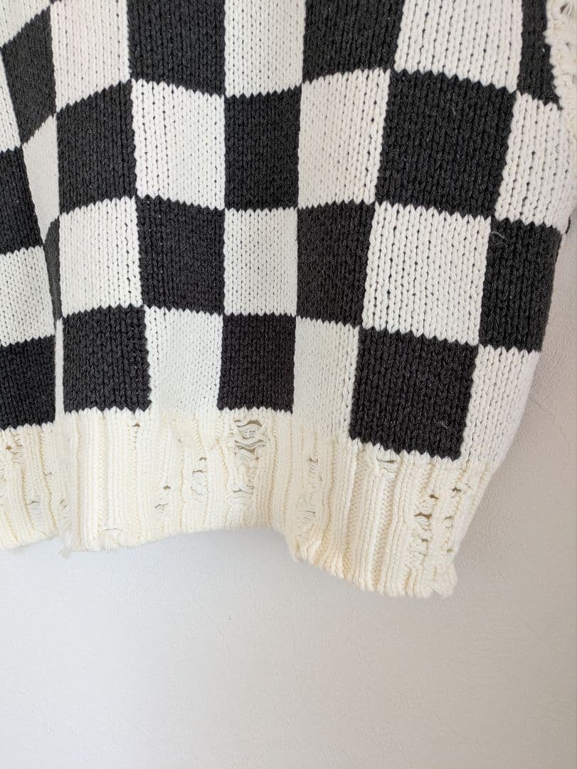 candystripper CHECKER KNIT ベスト