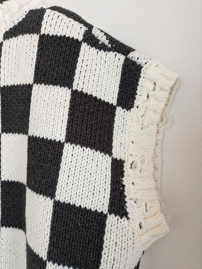 candystripper CHECKER KNIT ベスト