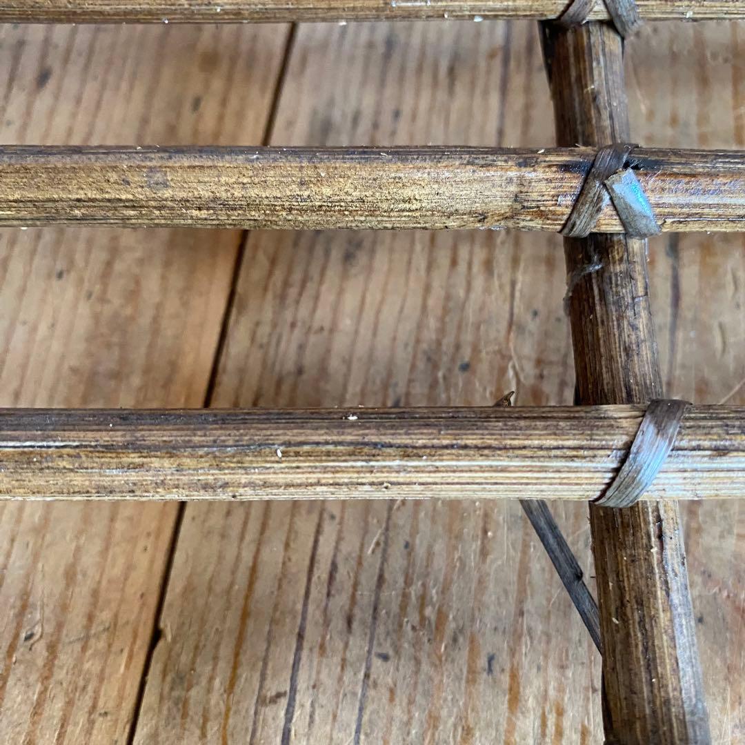 ヴィンテージ ラタン 飾り棚 植物台 昭和レトロ z867