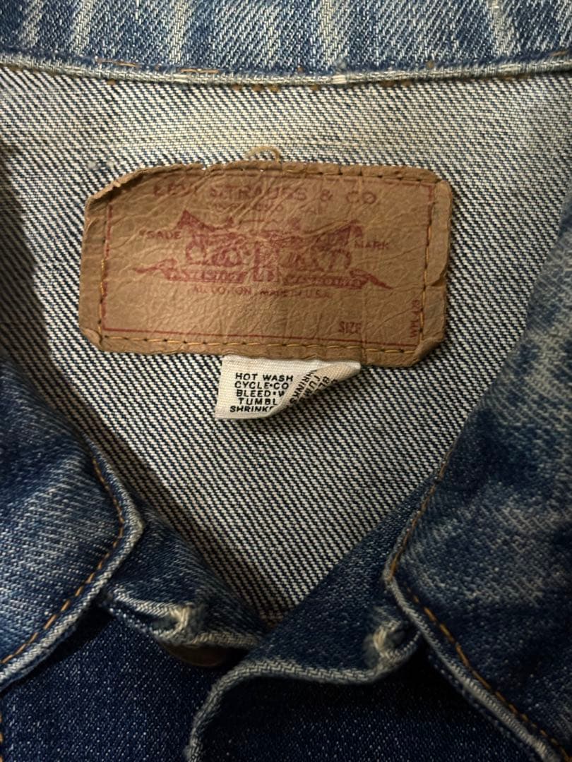 60s LEVI’S 70505 BIGE 色残り約7割 不均等V