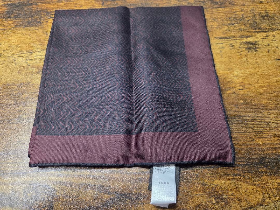 Berluti シルクハンカチ ダークブラウン