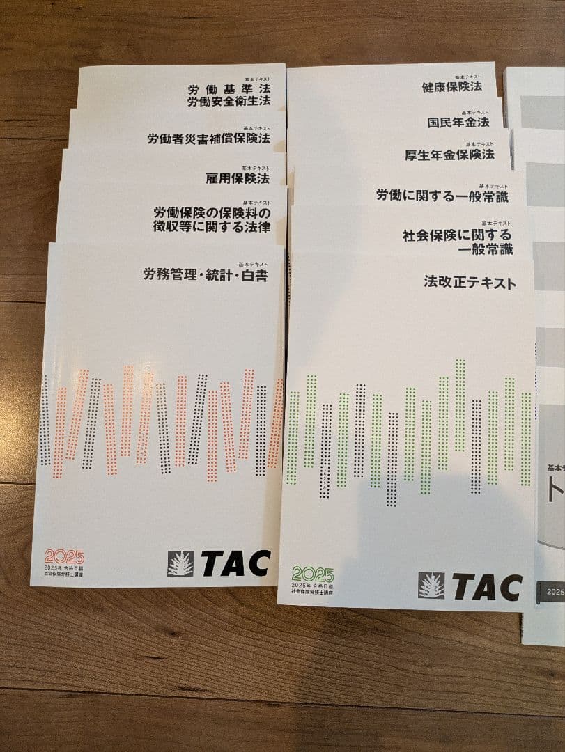 【未使用】TAC 社会保険労務士講座 2025 基本テキスト トレーニング他