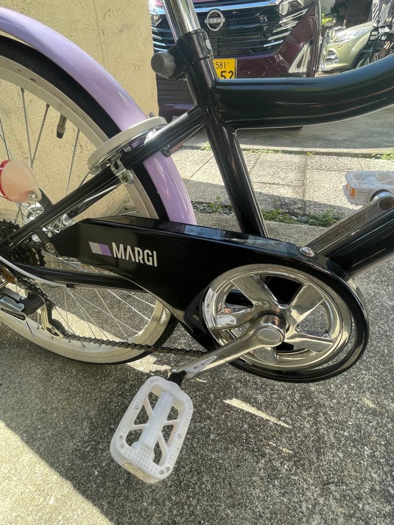 女の子　Margi 子供用自転車　22インチ　ラメパープル