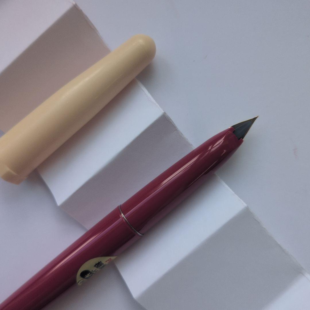 廃盤 新品 パイロット プラチナ 万年筆 デスクペン 黒軸 赤軸