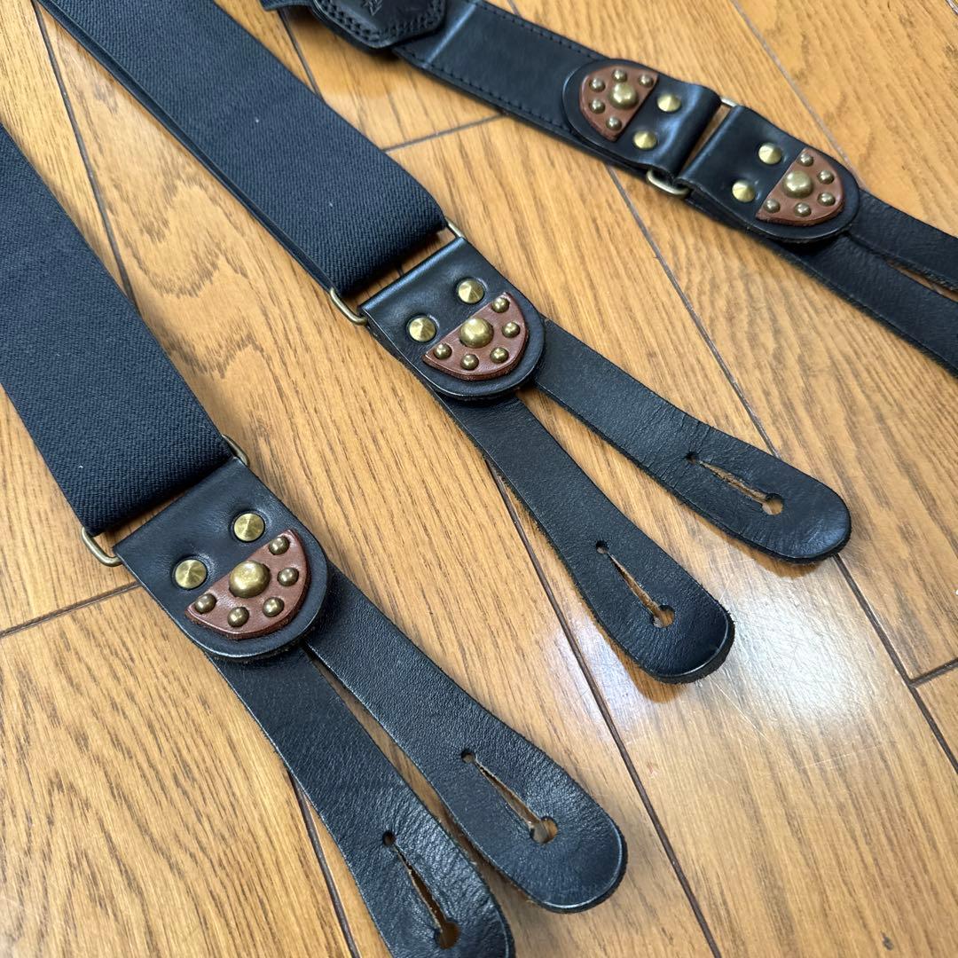 calee スタッズ付き ブラック サスペンダー